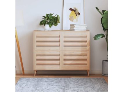 vidaXL Lamelové dvierka na skrinku 4 ks 39,5x59,4 cm, borovicový masív