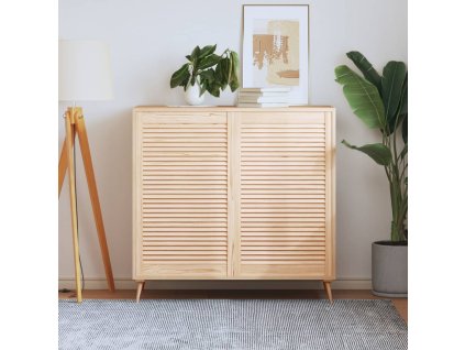 vidaXL Lamelové dvierka na skrinku 2 ks 99,3x59,4 cm, borovicový masív