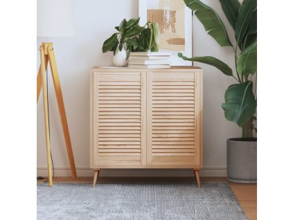 vidaXL Lamelové dvierka na skrinku 2 ks 69x39,4 cm, borovicový masív