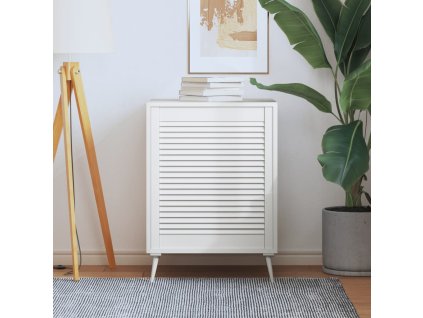 vidaXL Lamelové dvierka na skrinku, biele 69x59,4 cm, borovica