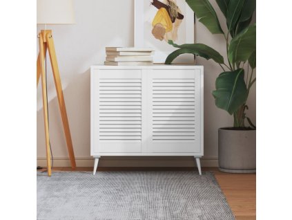 vidaXL Lamelové dvierka na skrinku 2 ks, biele 61,5x39,4 cm , borovica