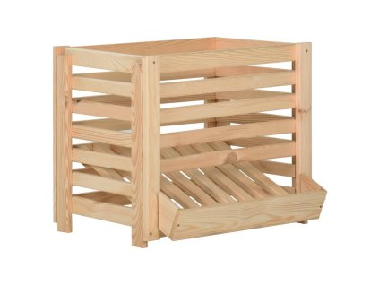 vidaXL Box na zemiaky 60x40x50 cm masívne borovicové drevo