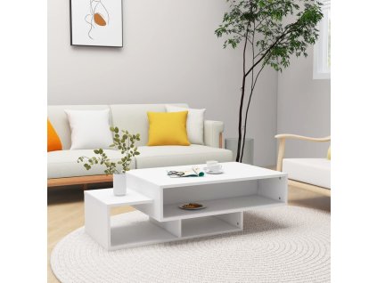 vidaXL Konferenčný stolík, biely 105x55x32 cm, kompozitné drevo