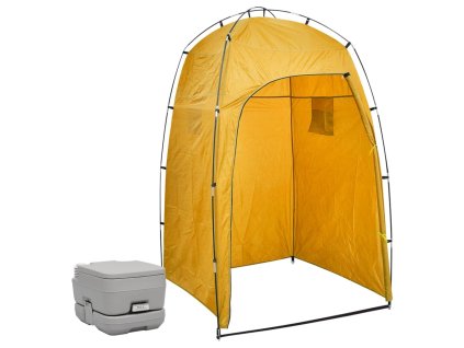 vidaXL Prenosná kempingová toaleta so stanom 10+10 l