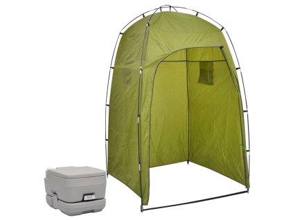 vidaXL Prenosná kempingová toaleta so stanom 10+10 l