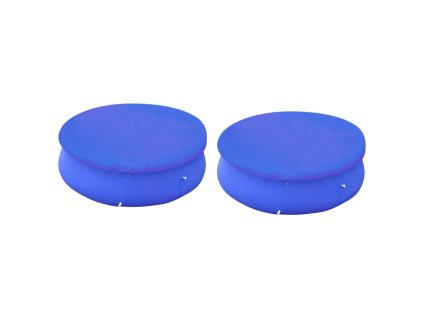 vidaXL Bazénové plachty na okrúhle nadzemné bazény s priemerom 360-367 cm 2ks