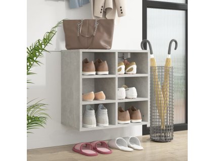 vidaXL Skrinka na topánky sivá 52,5x30x50 cm