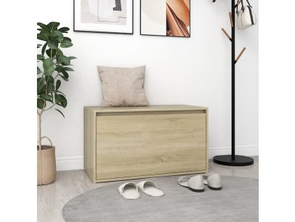 vidaXL Lavica do chodby 80x40x45 cm, dub sonoma, kompozitné drevo