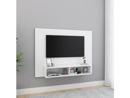 vidaXL Nástenná TV skrinka biela 120x23,5x90 cm spracované drevo