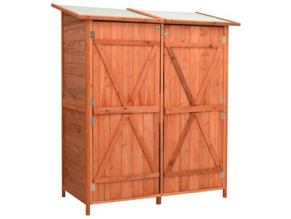 vidaXL Záhradný prístrešok na náradie 136x75x160 cm jedľový masív