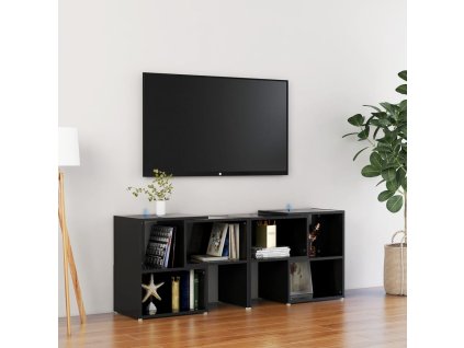vidaXL TV skrinka, lesklá čierna 104x30x52 cm, kompozitné drevo
