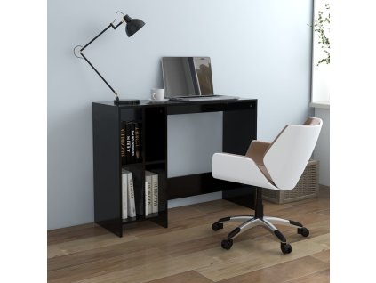 vidaXL Stôl na notebook, čierny 102,5x35x75 cm, kompozitné drevo