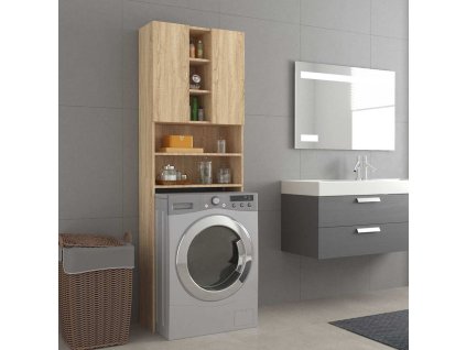vidaXL Skrinka na práčku dub sonoma 64x25,5x190 cm