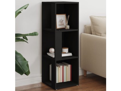 vidaXL Rohová skrinka, čierna 33x33x100 cm, kompozitné drevo