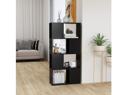 vidaXL Knižnica/deliaca stena, sivá 60x24x124,5 cm, kompozitné drevo