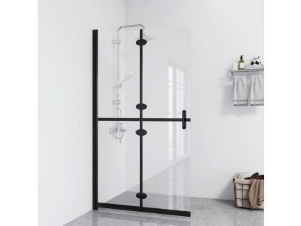 vidaXL Skladacia sprchová zástena priehľadné ESG sklo 90x190 cm