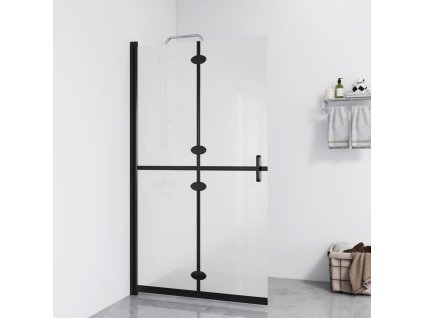 vidaXL Skladacia sprchová zástena nepriehľadné ESG sklo 100x190 cm