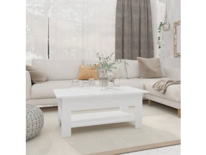 vidaXL Konferenčný stolík biely 102x55x42 cm drevotrieska