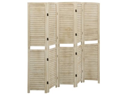 vidaXL 5-panelový paraván 175x165 cm masívne drevo paulovnie