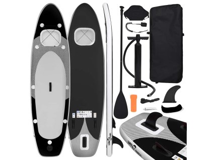 vidaXL Nafukovací Stand up paddleboard, čierny 360x81x10 cm
