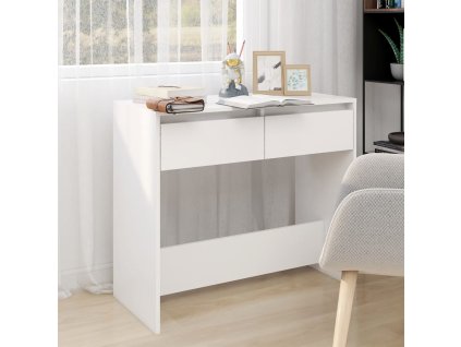 vidaXL Konzolový stolík biely 89x41x76,5 cm kompozitné drevo