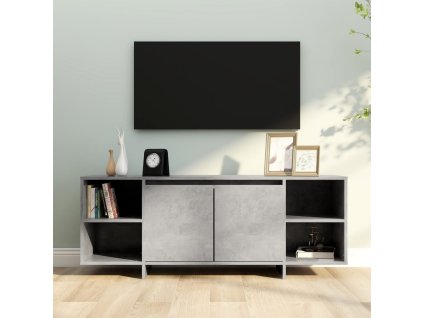 vidaXL TV skrinka betónová sivá 130x35x50 cm drevotrieska