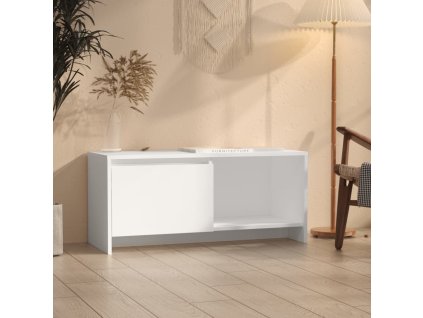 vidaXL TV skrinka biela 90x35x40 cm drevotrieska