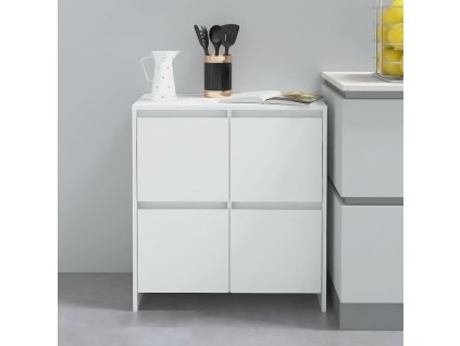 vidaXL Komoda, biela 70x41x75 cm, kompozitné drevo