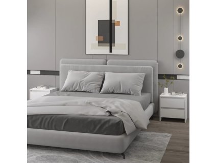 vidaXL Nočné stolíky 2 ks, biele 45x34,5x44,5 cm, kompozitné drevo