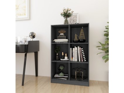 vidaXL Knižnica sivá 70x33x110 cm borovicový masív