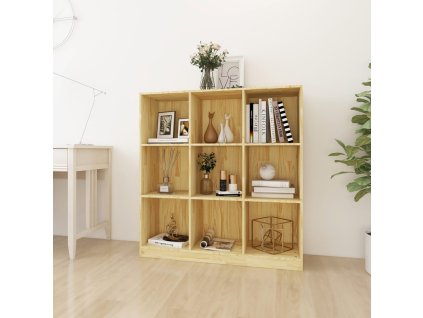 vidaXL Knižnica/deliaca stena 104x33,5x110 cm, borovicový masív