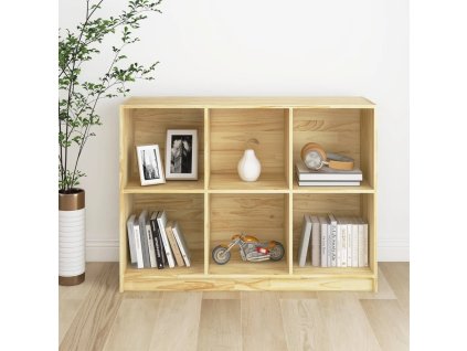 vidaXL Knižnica 104x33x76 cm, borovicový masív
