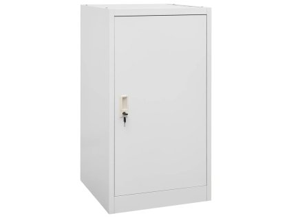 vidaXL Skriňa na sedlo bledosivá 53x53x105 cm oceľová