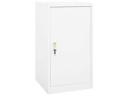 vidaXL Skriňa na sedlo biela 53x53x105 cm oceľová