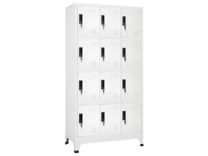 vidaXL Uzamykacia skriňa biela 90x45x180 cm oceľová