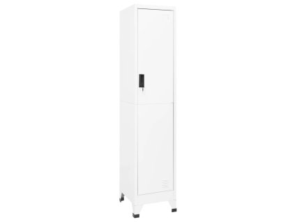vidaXL Uzamykacia skriňa biela 38x45x180 cm oceľová