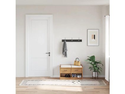 vidaXL Prateľný koberec 80x300 cm bledobéžový protišmykový
