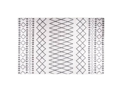 vidaXL Prateľný koberec 160x230 cm čierno-biely protišmykový