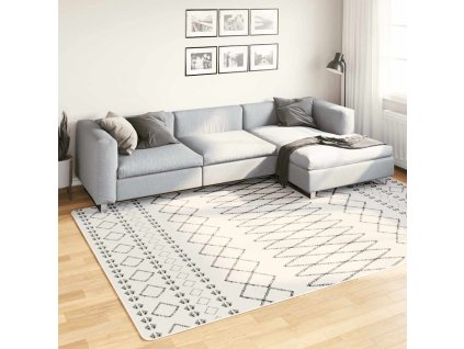 vidaXL Prateľný koberec 190x300 cm čierno-biely protišmykový