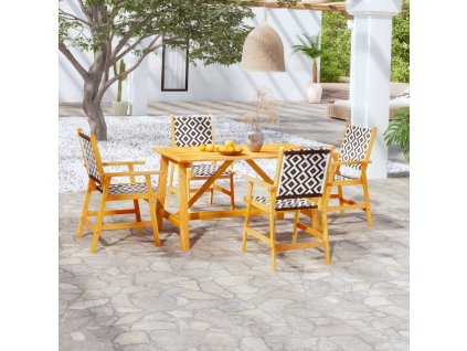 vidaXL 5-dielna záhradná jedálenská súprava akáciový masív