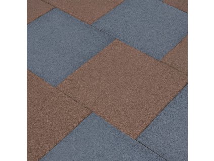 vidaXL Protipádové dlaždice 6 ks sivé 50x50x3 cm gumené