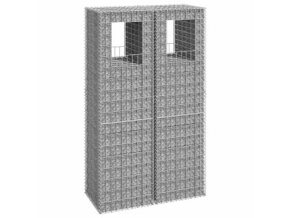 vidaXL Gabiónové koše/stĺpy 2 ks 50x50x180 cm železo