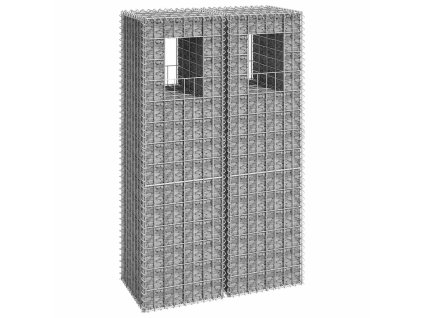 vidaXL Gabiónové koše/stĺpy 2 ks 40x40x140 cm železo