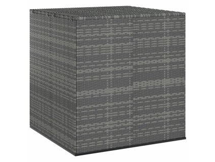 vidaXL Záhradný úložný box z polyratanu 100x97,5x104 cm sivý