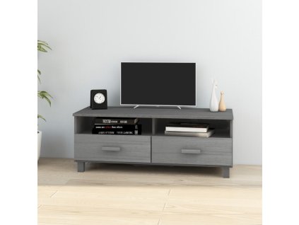 vidaXL TV skrinka HAMAR, tmavosivá 106x40x40 cm, borovicový masív