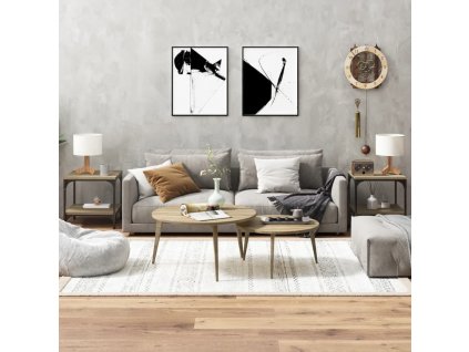 vidaXL Bočné stolíky 2 ks dub sonoma 40x40x40 spracované drevo