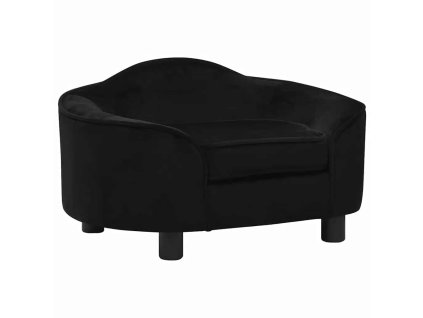 vidaXL Pohovka pre psa čierna 67x47x36 cm plyš