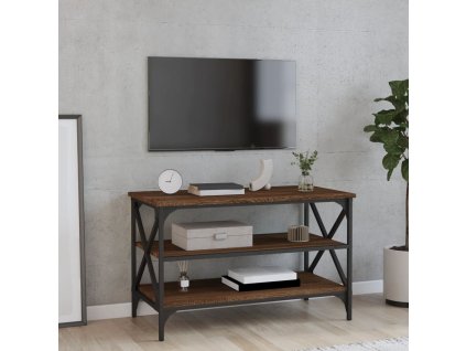 vidaXL TV skrinka hnedý dub 80x40x50 cm spracované drevo