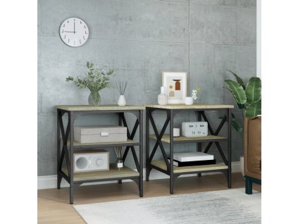 vidaXL Bočné stolíky 2 ks dub sonoma 40x42x50 spracované drevo