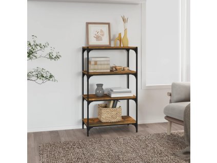 vidaXL Knižnica dymový dub 60x33x100 cm spracované drevo